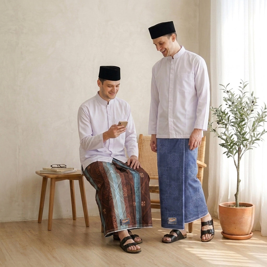 Grosir 10 Pcs Sarung ATLAS Silver Idaman Jacquard Songket