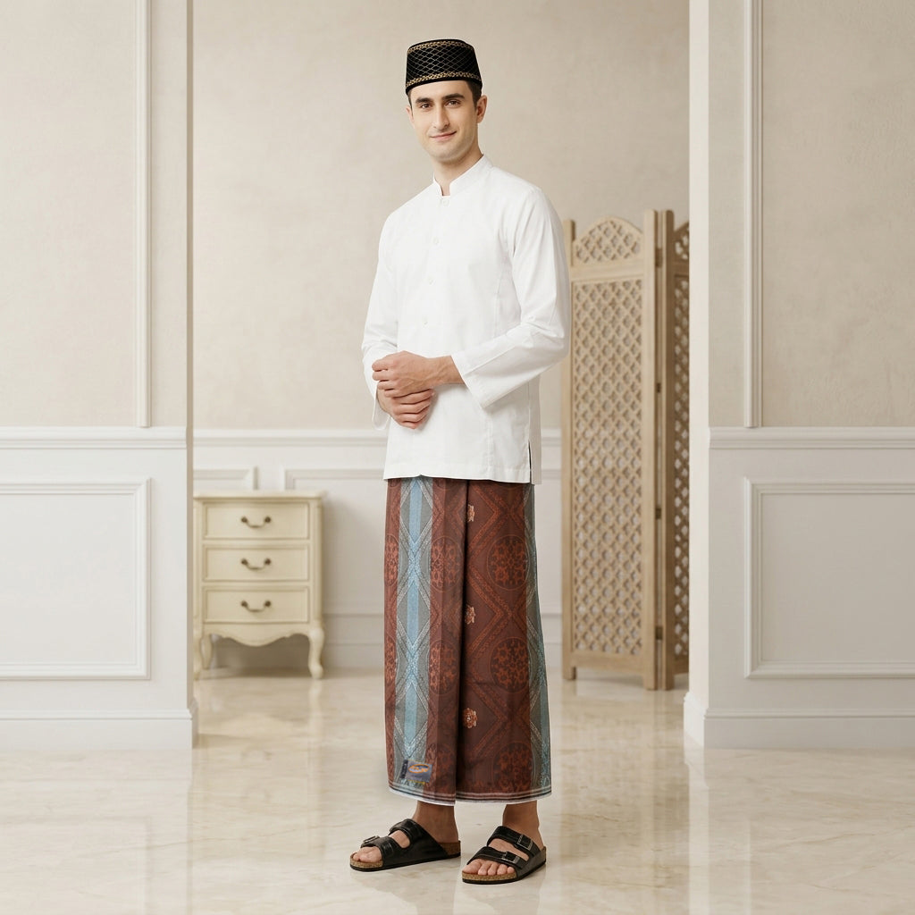 Grosir 10 Pcs Sarung ATLAS Silver Idaman Jacquard Songket