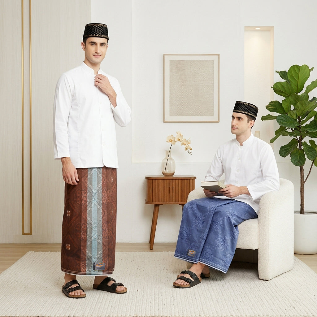 Grosir 10 Pcs Sarung ATLAS Silver Idaman Jacquard Songket