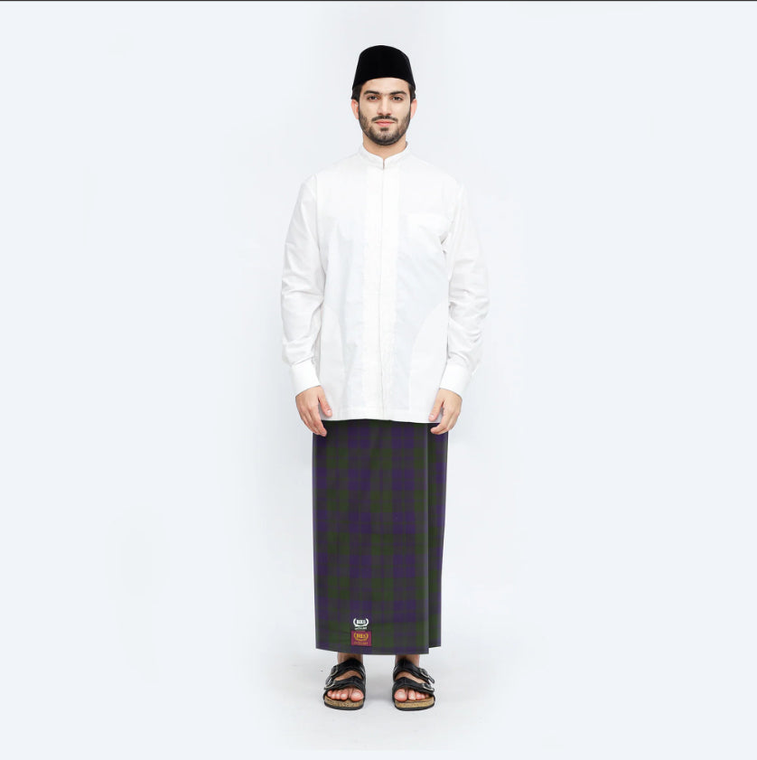 Sarung BHS Excellent Gold Motif E51 KDT Ungu Hijau 02