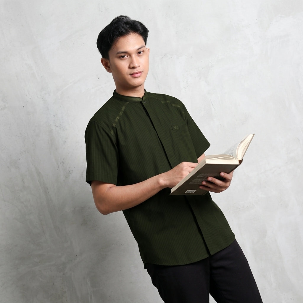 Baju Koko BHS Cosmo Arqam Deep Forest