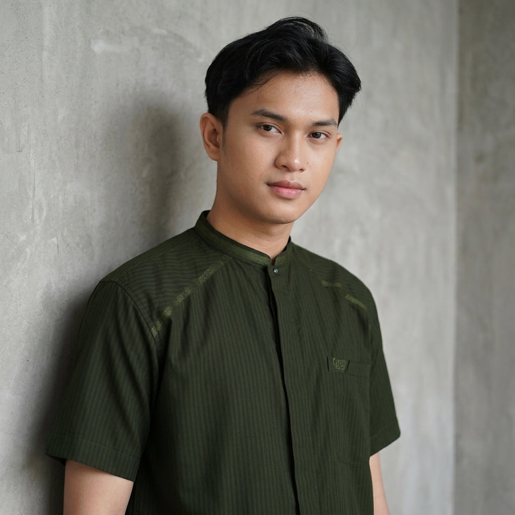 Baju Koko BHS Cosmo Arqam Deep Forest