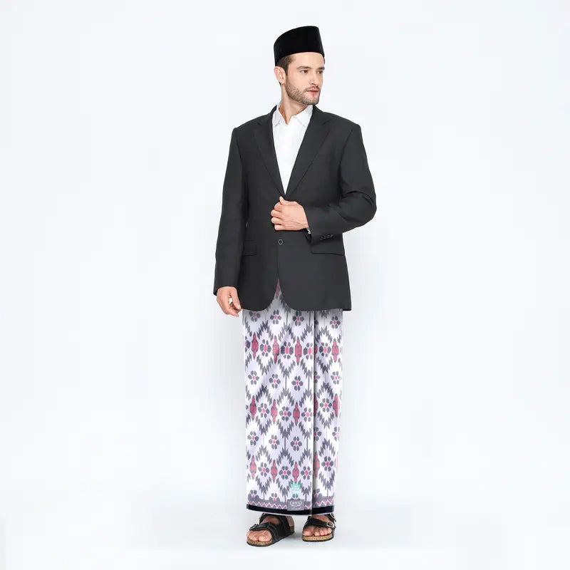 Sarung BHS Royal Silver Motif R53 PGA White Series