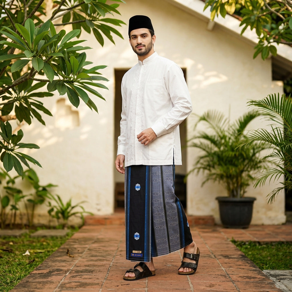 Sarung Arsaba Y23-SDC Hitam Biru 02