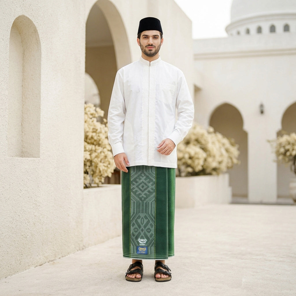 Sarung BHS Classic Gold Motif C44 DGB SJ Hijau