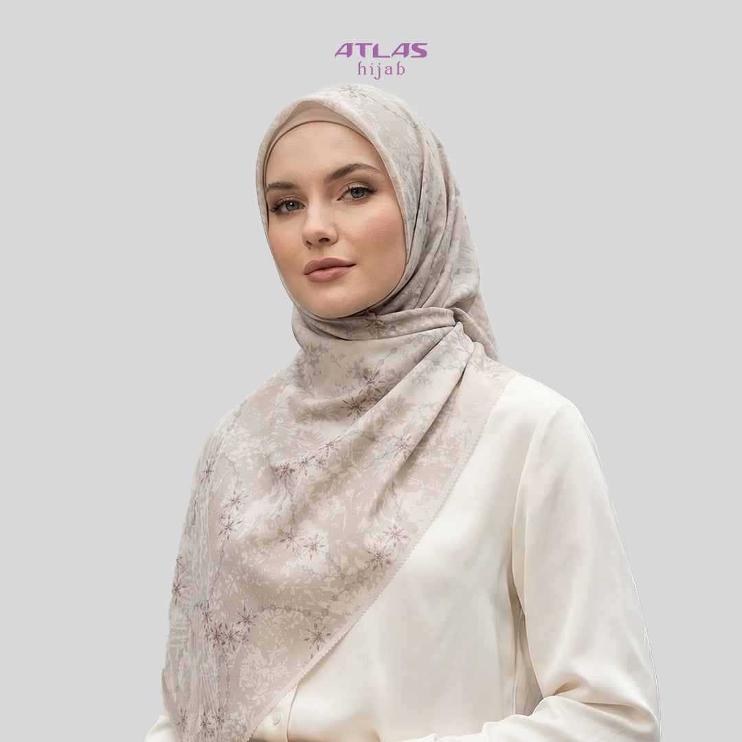 Atlas Hijab Noor Vitae Series Motif Selma Kerudung Segi Empat