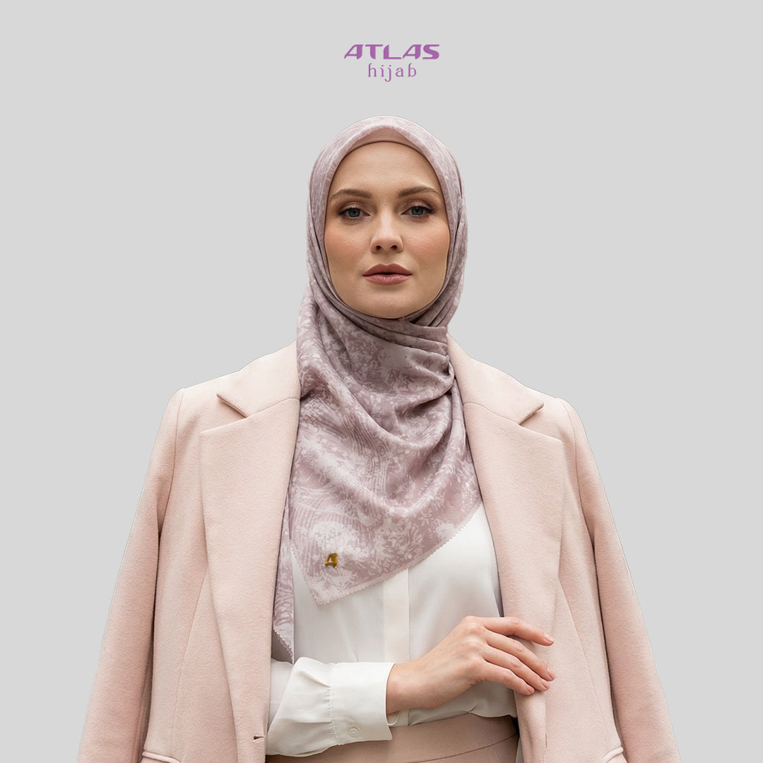 Atlas Hijab Noor Vitae Series Motif Selma Kerudung Segi Empat