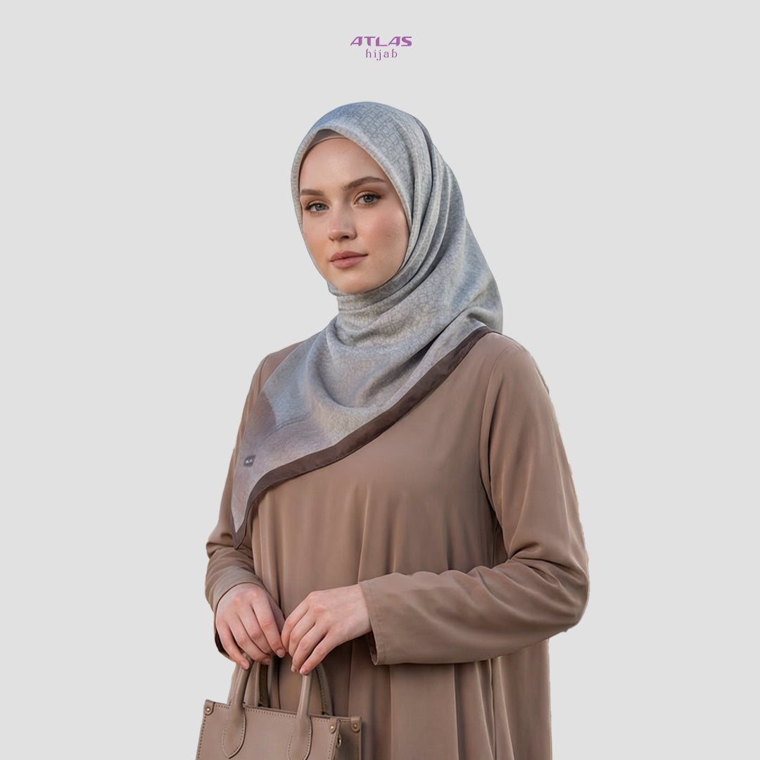 Atlas Hijab Noor Vitae Series Motif Nivara Kerudung Segi Empat