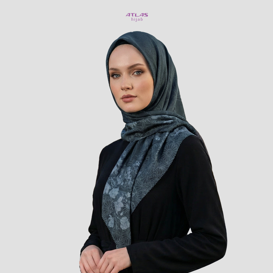 Atlas Hijab Noor Vitae Series Motif Laborra Kerudung Segi Empat