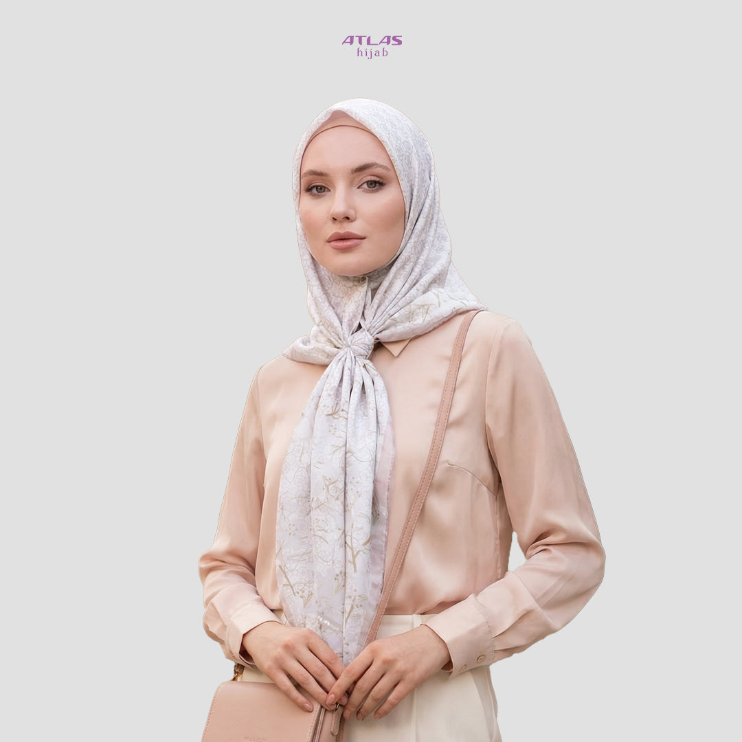 Atlas Hijab Noor Vitae Series Motif Alvara Kerudung Segi Empat