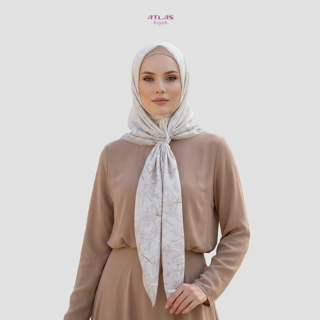 Atlas Hijab Noor Vitae Series Motif Alvara Kerudung Segi Empat