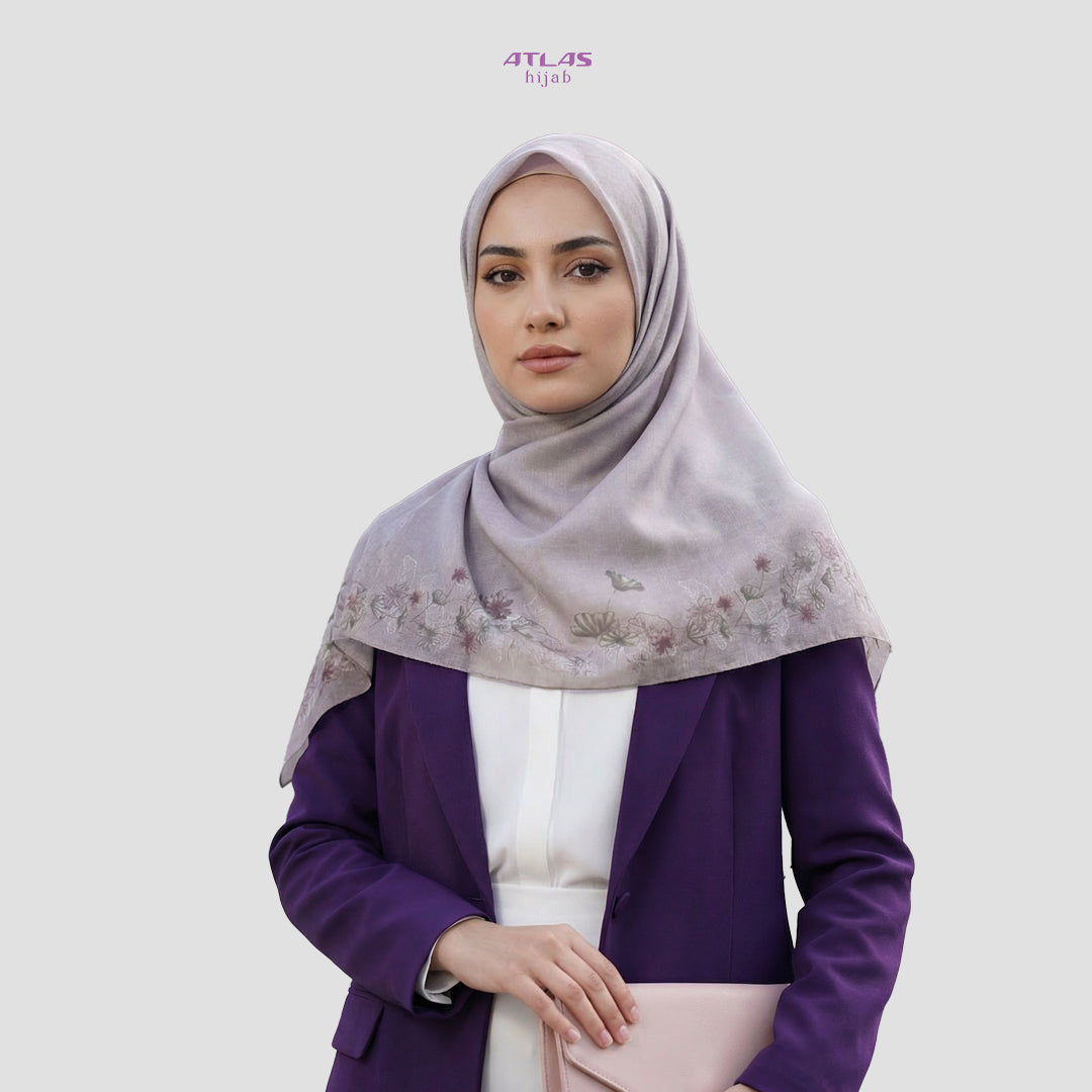 Atlas Hijab Noor Vitae Series Motif Zehra Kerudung Segi Empat
