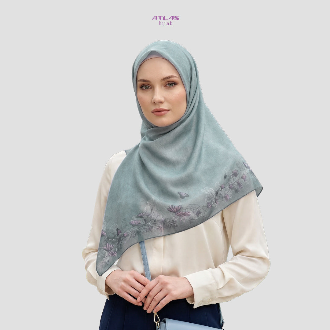 Atlas Hijab Noor Vitae Series Motif Zehra Kerudung Segi Empat