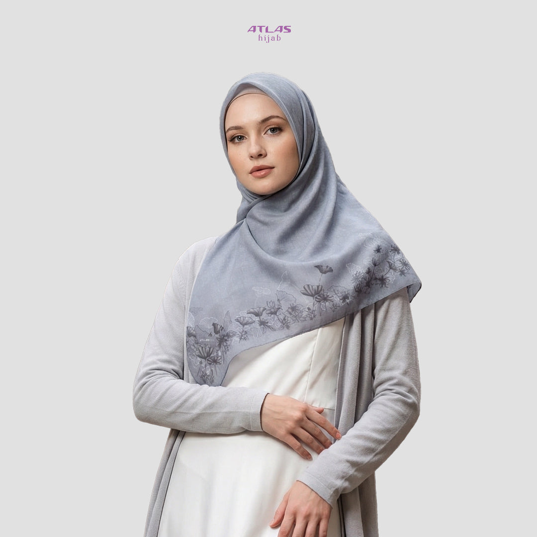Atlas Hijab Noor Vitae Series Motif Zehra Kerudung Segi Empat