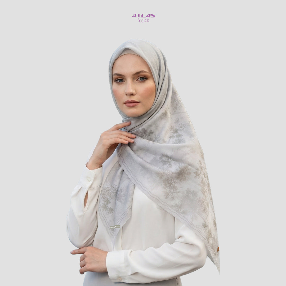 Atlas Hijab Noor Vitae Series Motif Hazarine Kerudung Segi Empat
