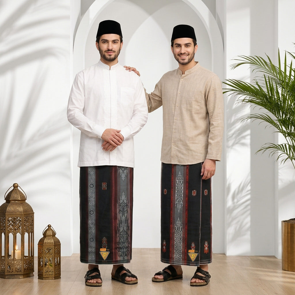 Grosir 10 Pcs Sarung Tujuh Belas Y25-JSC Black Series