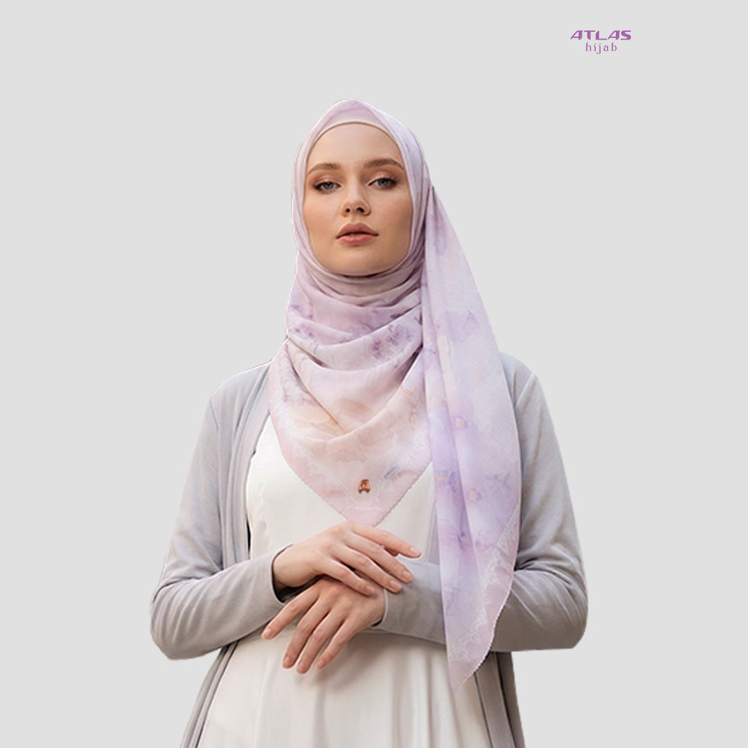 Atlas Hijab Noor Vitae Series Motif Marwah Kerudung Segi Empat