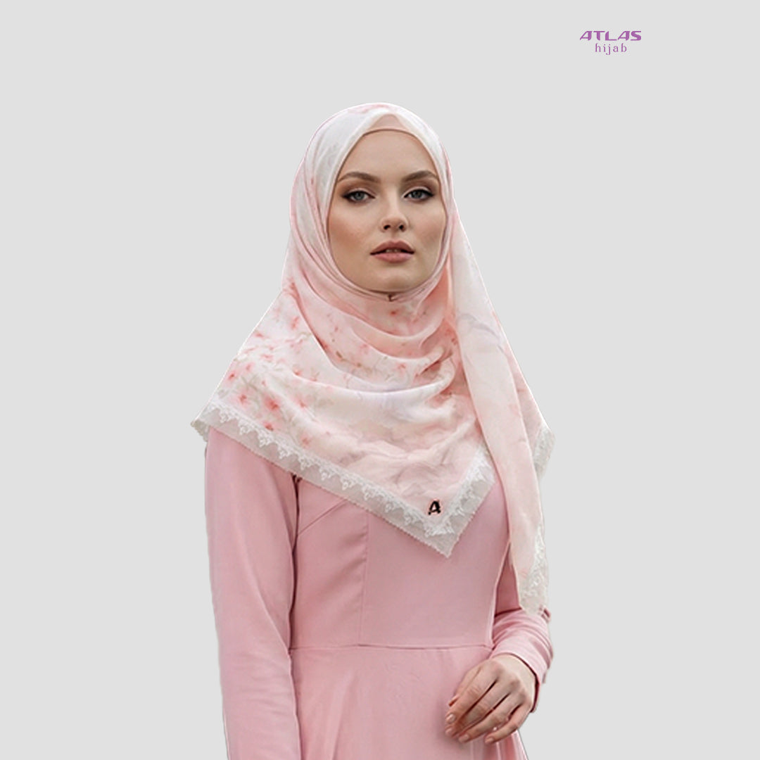 Atlas Hijab Noor Vitae Series Motif Marwah Kerudung Segi Empat