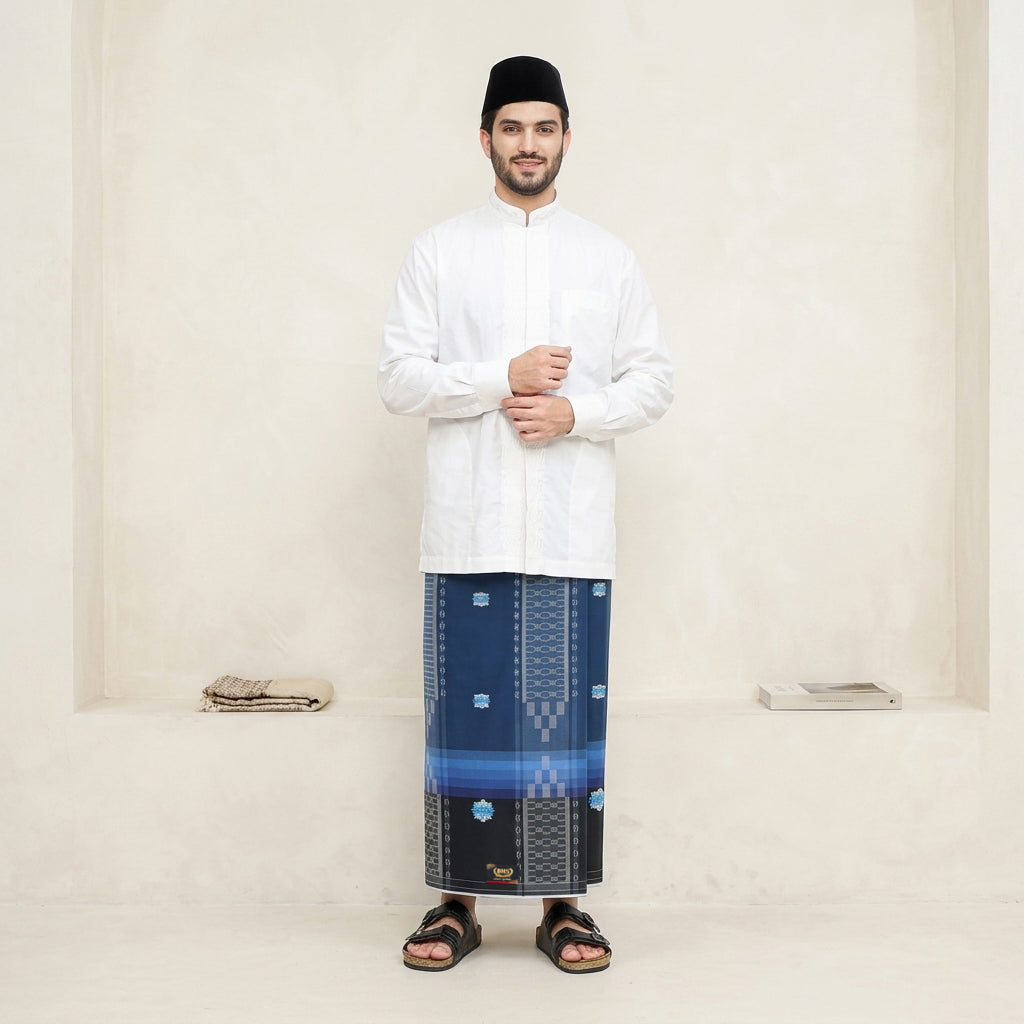 Sarung BHS Avant Garde Gold Motif G52 SDF Biru 02