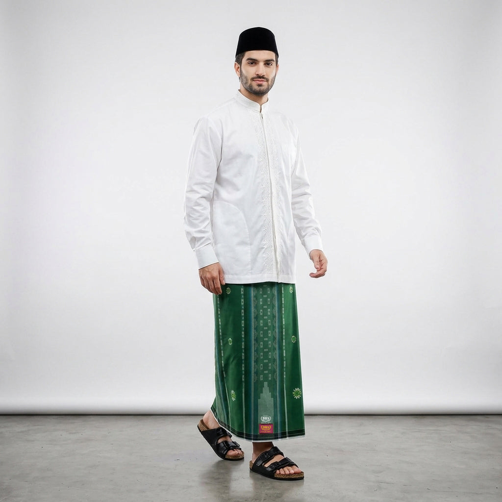 Sarung BHS Excellent Gold Motif E52 SGB SJ Hijau