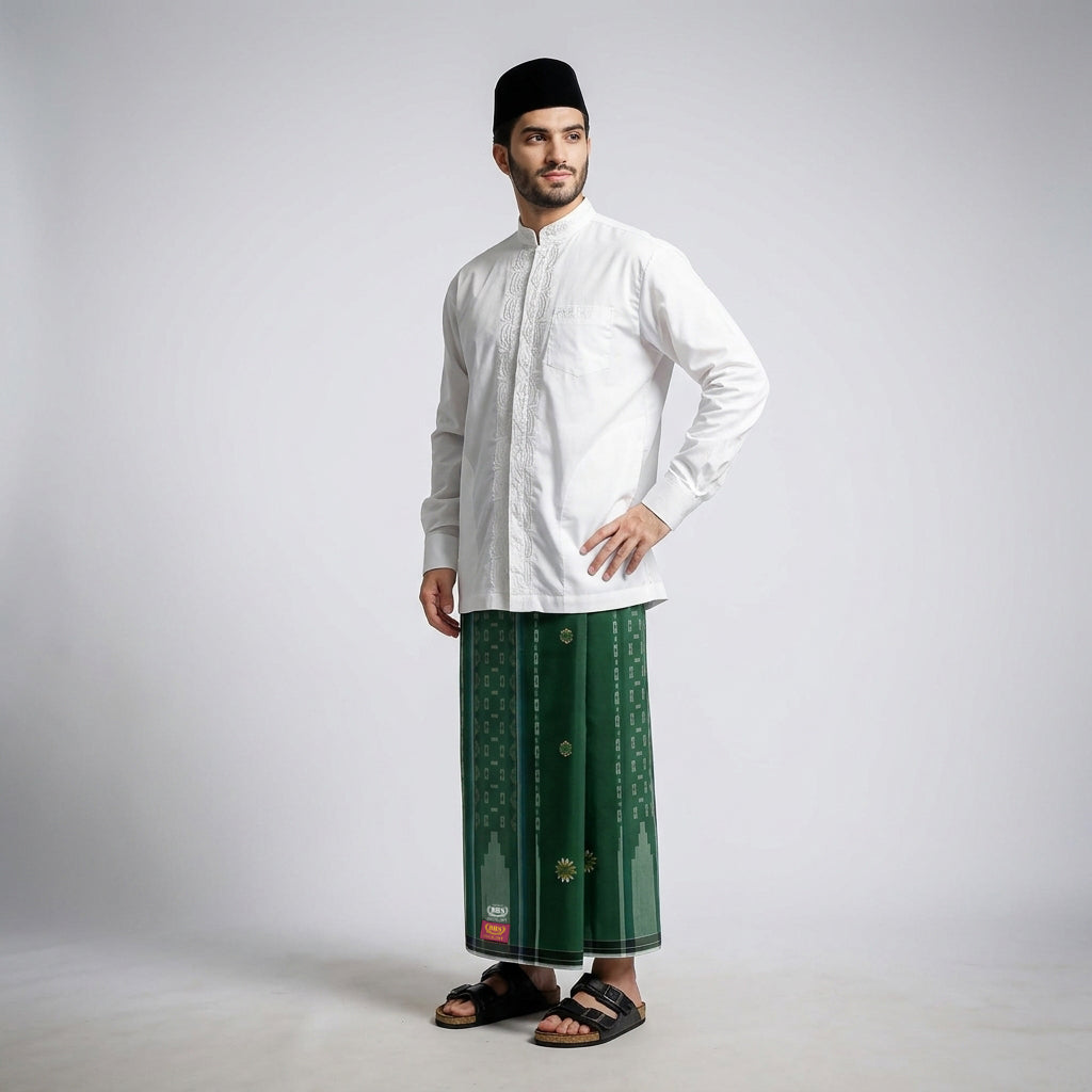 Sarung BHS Excellent Gold Motif E52 SGB SJ Hijau