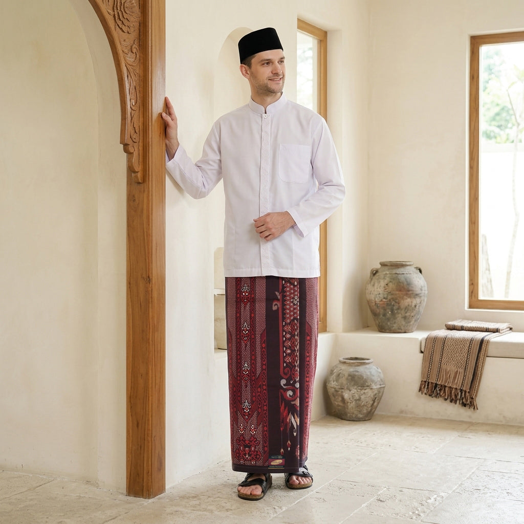 Sarung ATLAS Super Premium 925 A9 BJA SJ Dark Red