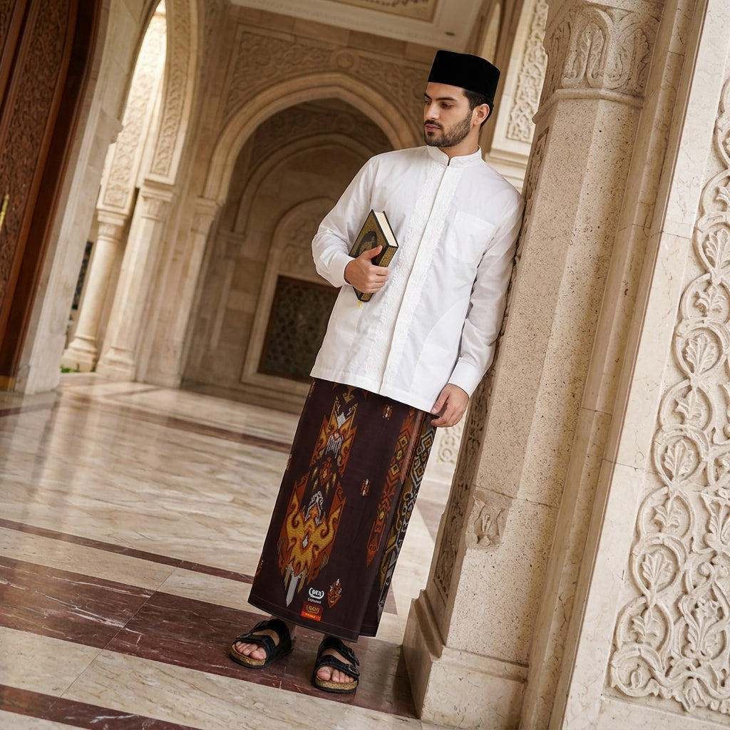 Sarung BHS Infinity Gold Motif V32 SNA SJ Choco