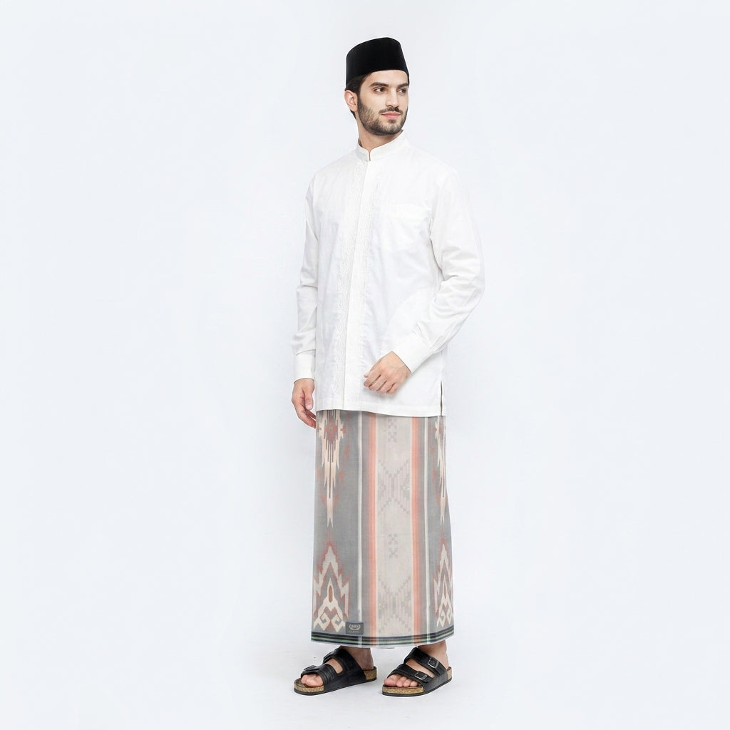 Sarung BHS Classic Silver Motif C45 DKD Off White