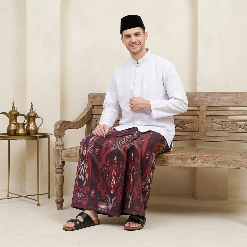 Sarung ATLAS Super Premium 925 A9 PJA SJ Dark Red