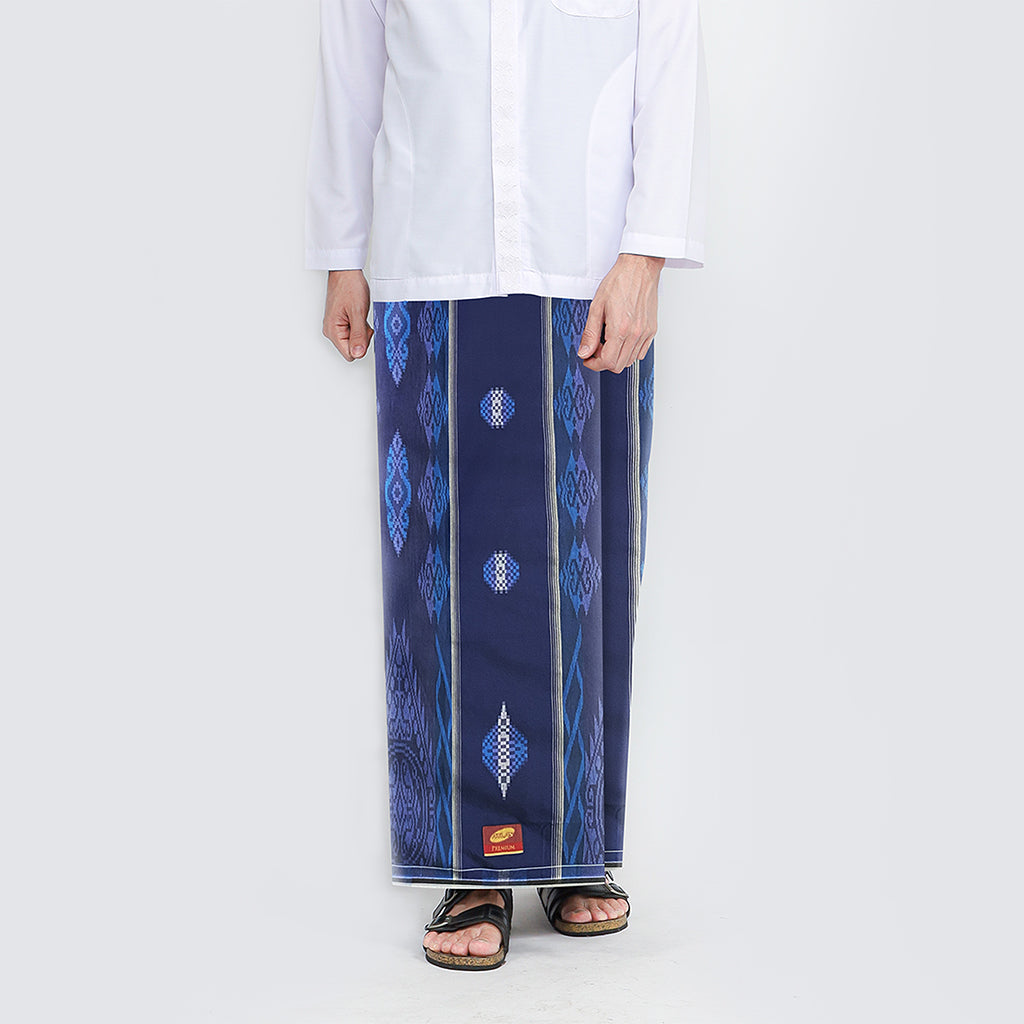 Sarung ATLAS Premium 790 Jacquard Songket A7-MSJ Dark Blue