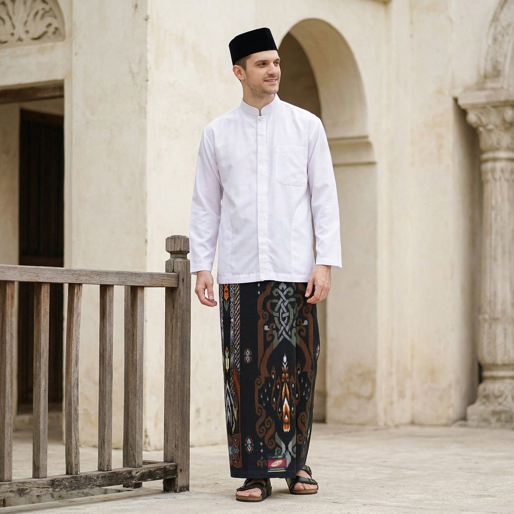 Sarung ATLAS Super Premium 925 A9 PJA SJ Hitam Coklat 02
