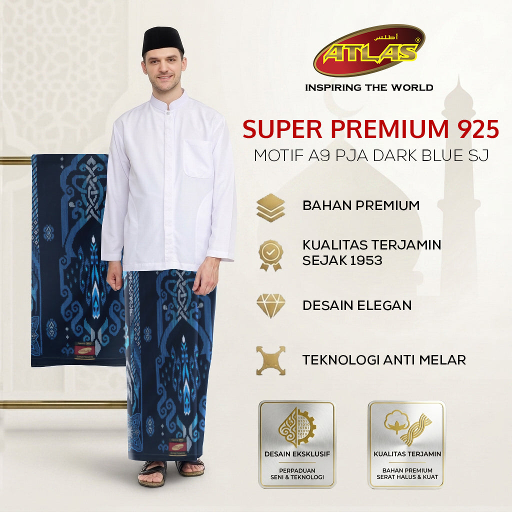Sarung ATLAS Super Premium 925 A9 PJA SJ Dark Blue