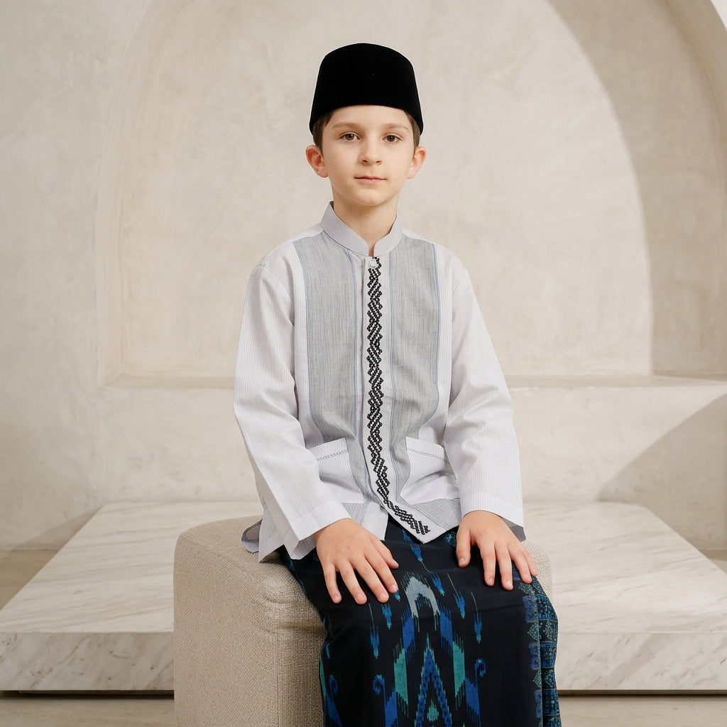Sarung ATLAS Junior 435 A3-SSL Hitam Biru