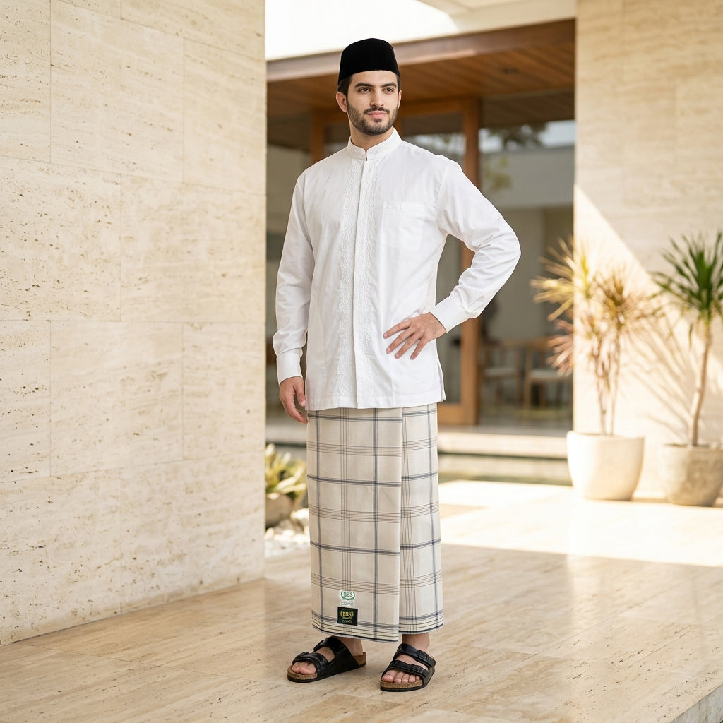 Sarung BHS Cosmo Gold Motif K26 DGP SJ Putih 04