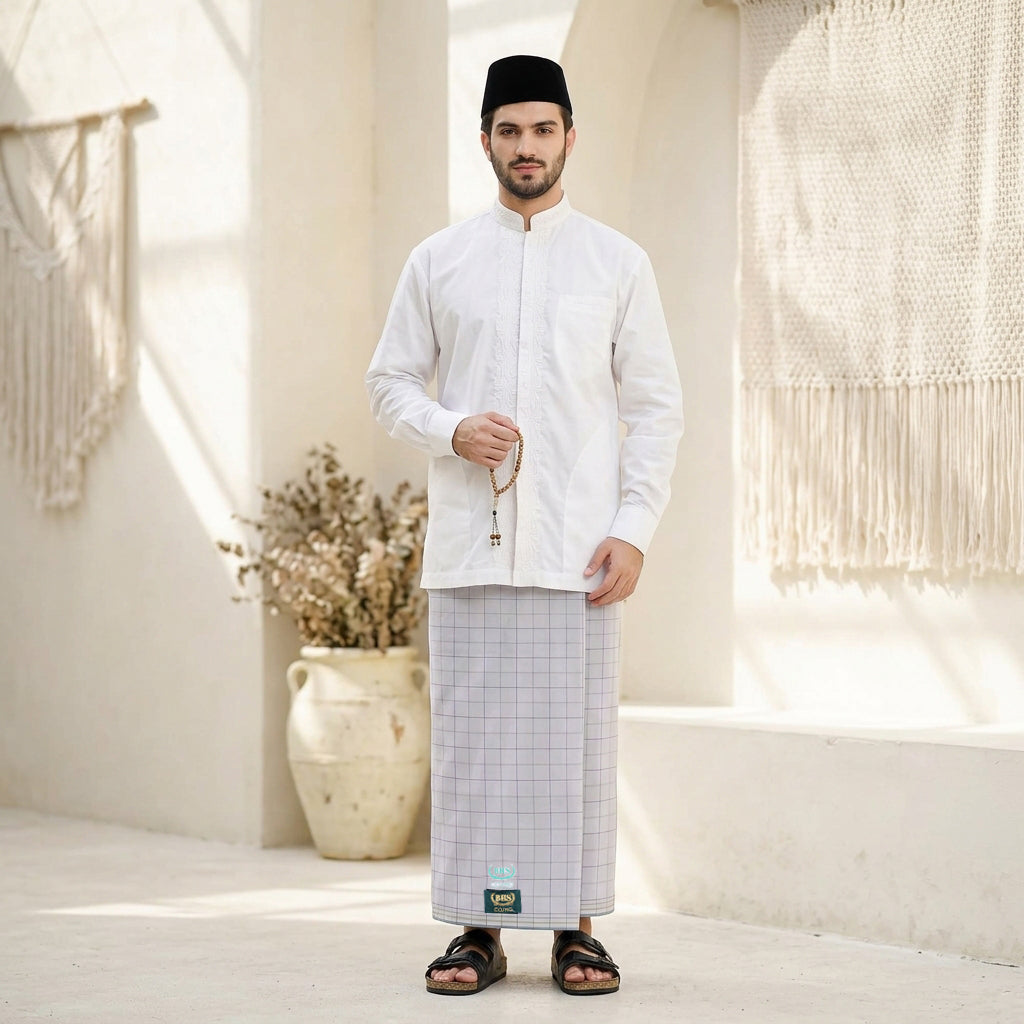 Sarung BHS Cosmo Gold Motif K26 DGP SJ Putih Hijau