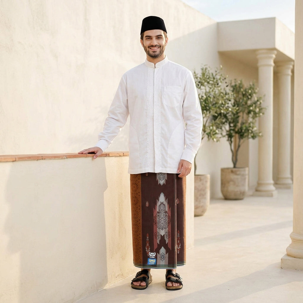 Sarung BHS Classic Super Gold Motif C49 JGC Brown