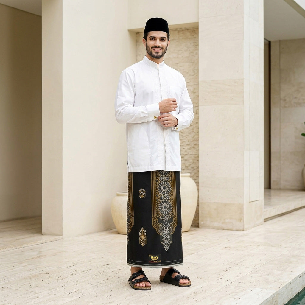 Sarung BHS Avant Garde Gold Motif G58 JEB Black Gold