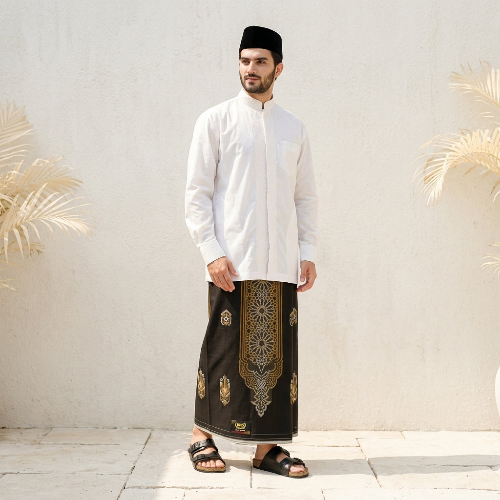Sarung BHS Avant Garde Gold Motif G58 JEB Black Gold