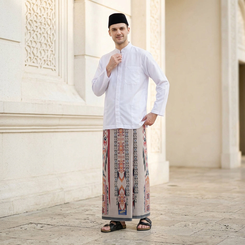 Sarung ATLAS Universal 655 Dobby Kembang A6-DFA SJ Sand