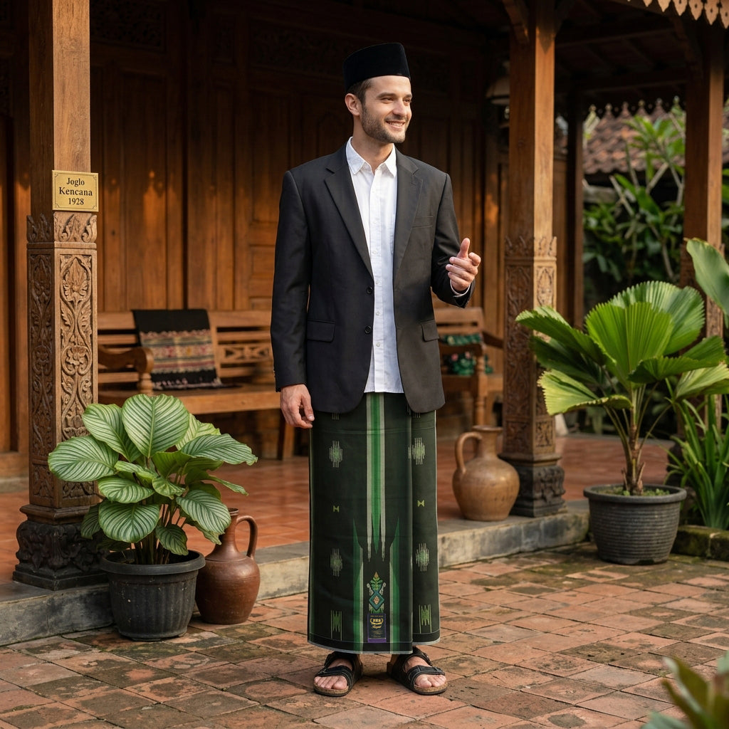 Sarung BHS Royal Gold Motif R62 STA Olive Tua