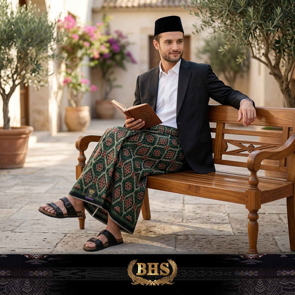 Sarung BHS Royal Gold Motif R53 PGA Hijau Tua