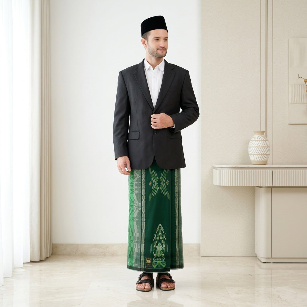 Sarung BHS Masterpiece Gold Motif M81 SGE Hijau Tua