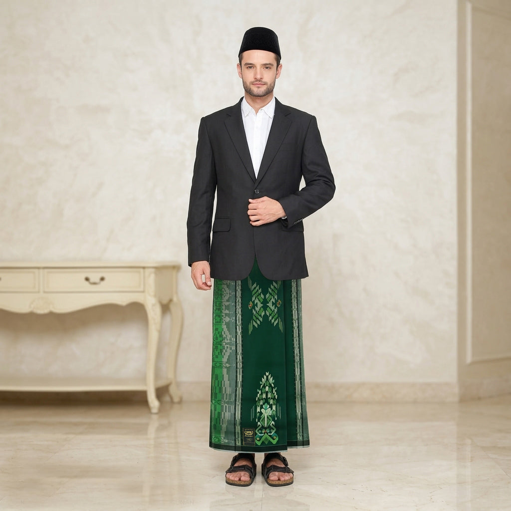 Sarung BHS Masterpiece Gold Motif M81 SGE Hijau Tua
