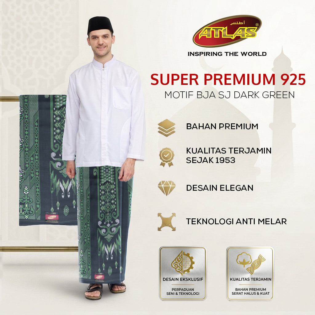 Sarung ATLAS Super Premium 925 A9 BJA SJ Dark Green