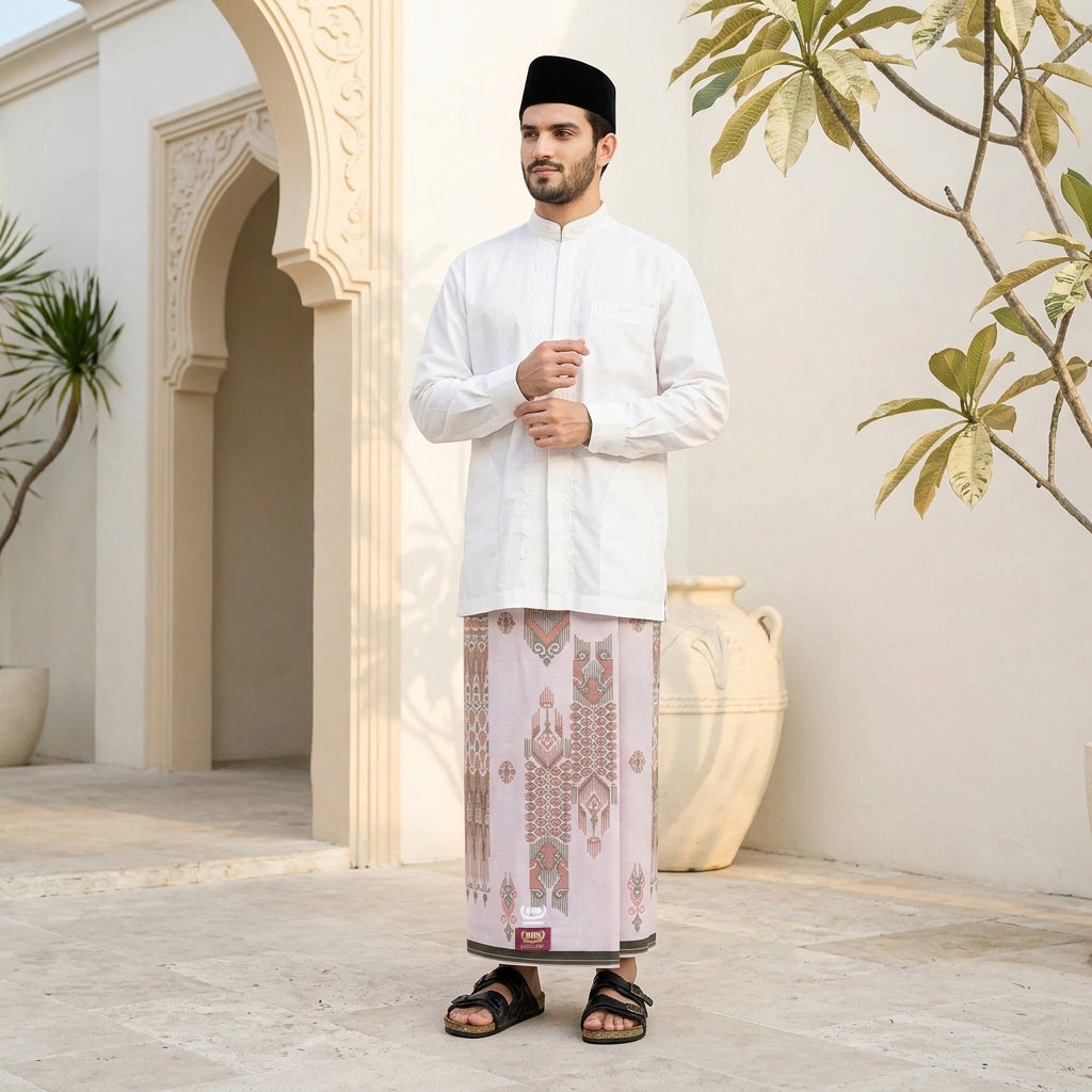 Sarung BHS Excellent Super Gold Motif E58 JGR SJ Cream