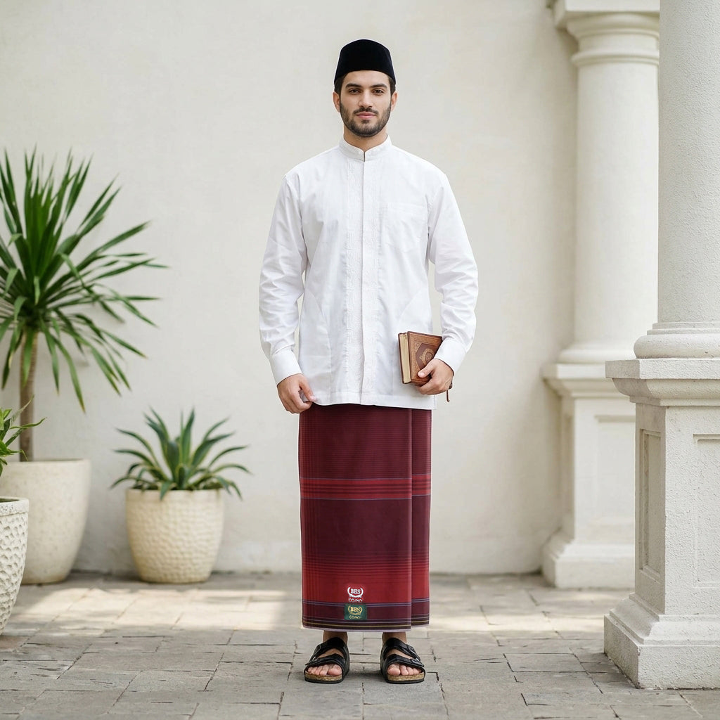Sarung BHS Cosmo Gold Motif K26 PPQ SJ Merah
