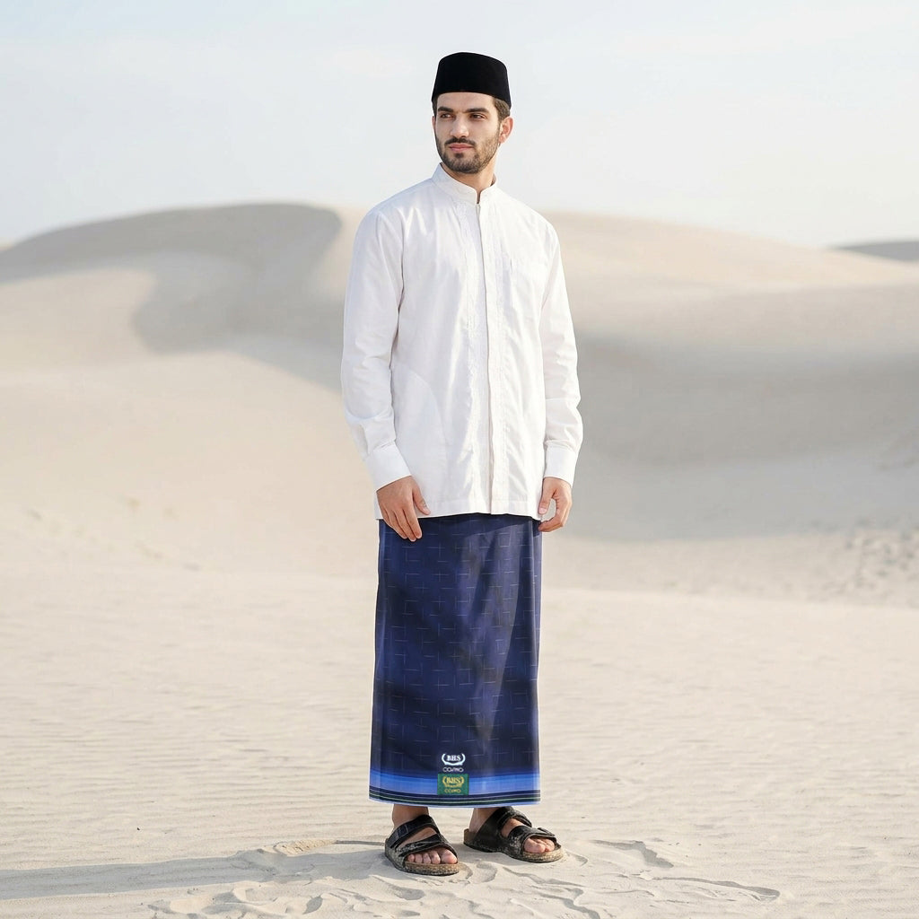 Sarung BHS Cosmo Gold Motif K26 PRC SJ Biru