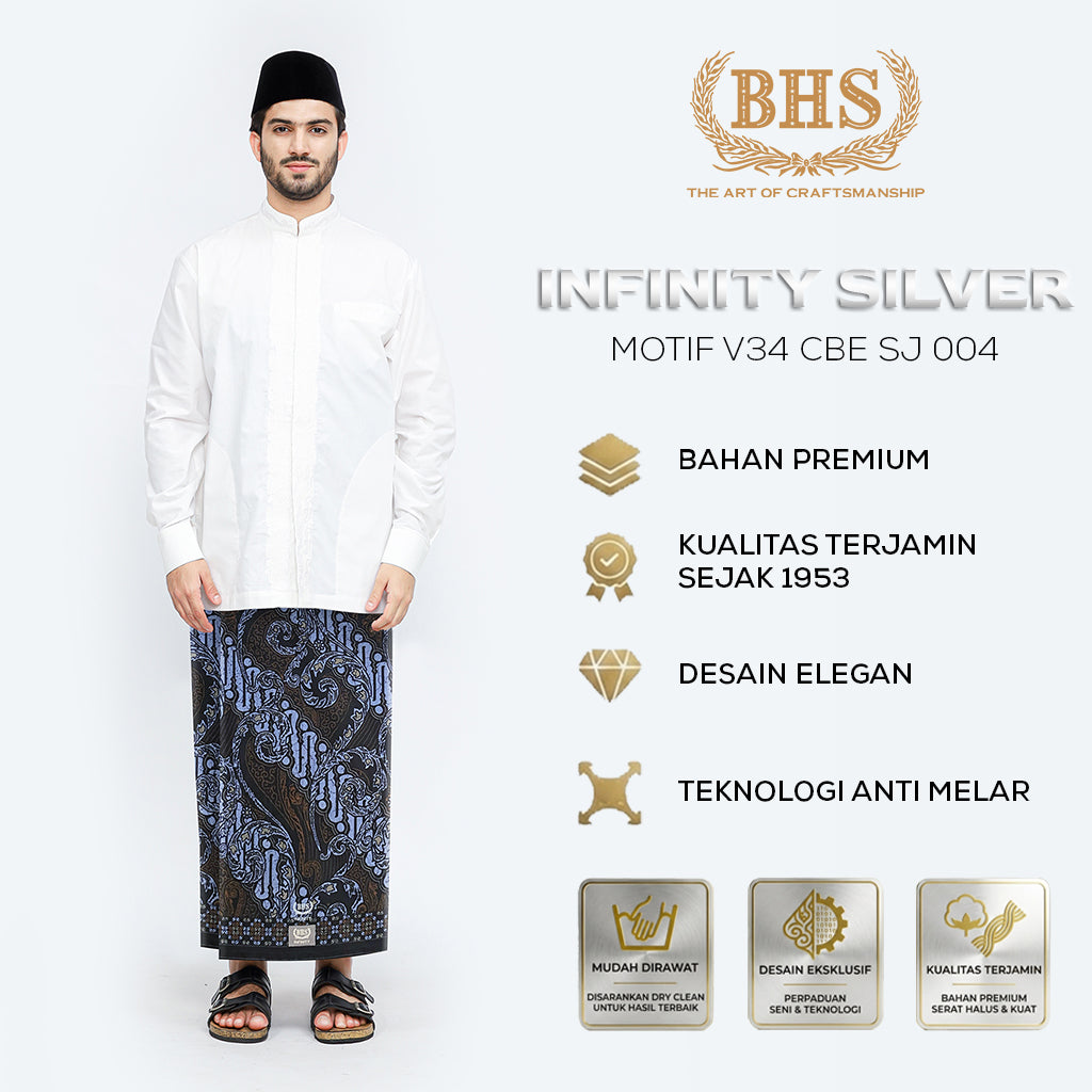 Sarung BHS Infinity Silver Motif V34 CBE SJ 004