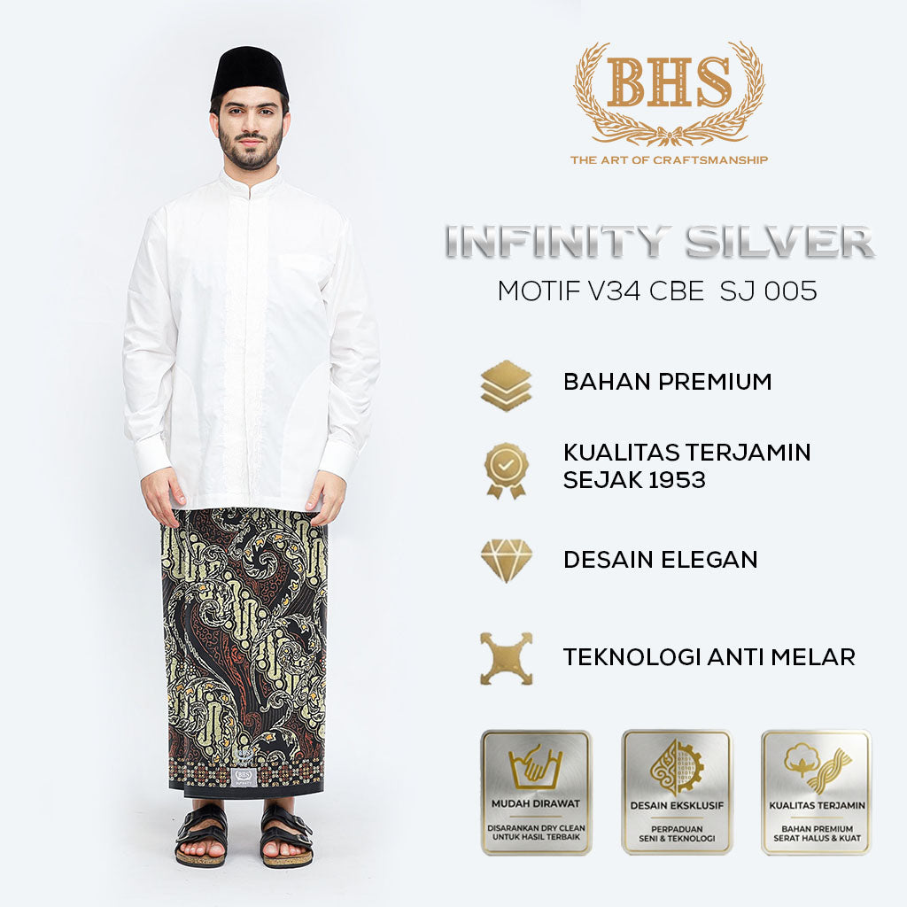 Sarung BHS Infinity Silver Motif V34 CBE SJ 005