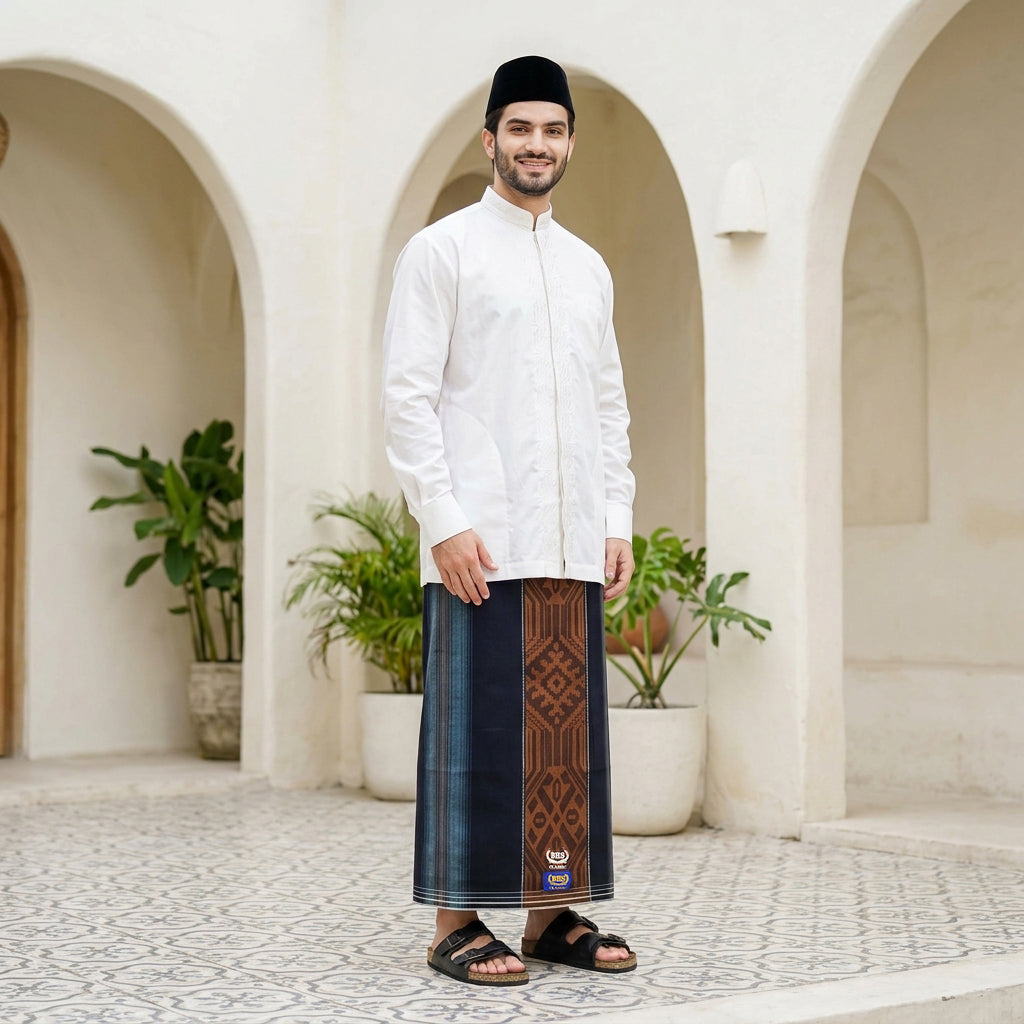 Sarung BHS Classic Gold Motif C44 DGB SJ Biru